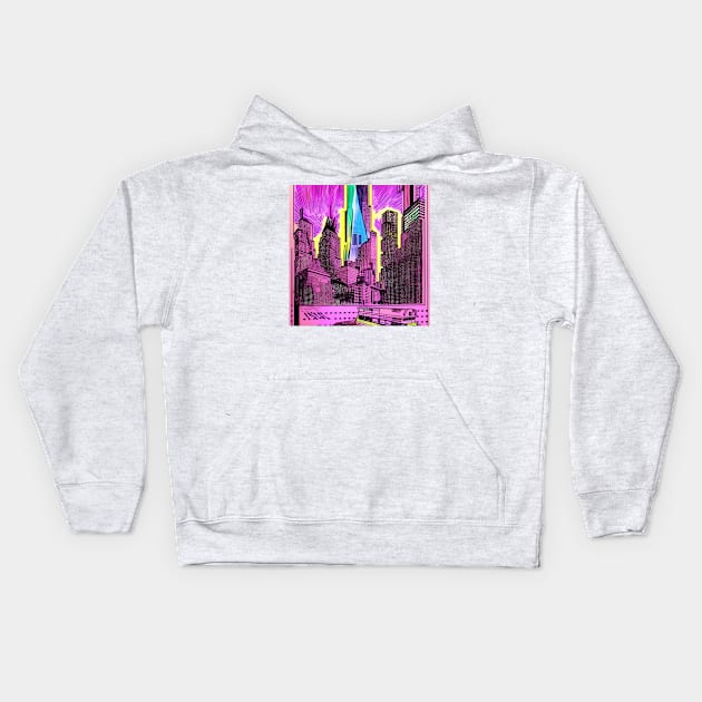 Music New York 90s 02 Kids Hoodie by Kopandavil